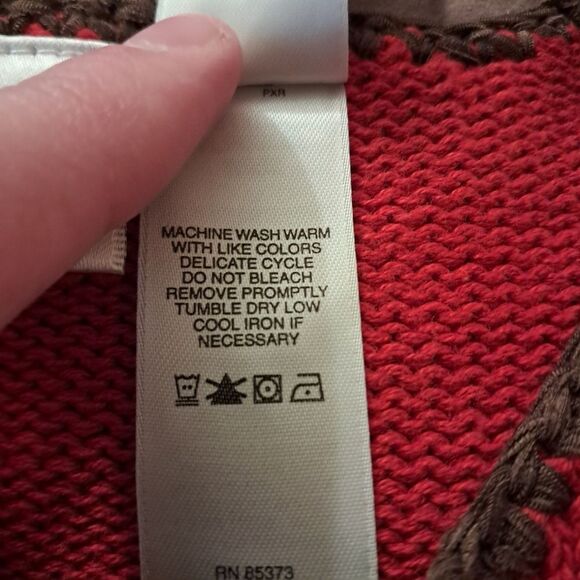 Vintage Villager Sport Liz Claiborne Sweater Women's PM Striped Granola Girl - Picture 6 of 9